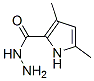 1H-Pyrrole-2-carboxylicacid,3,5-dimethyl-,hydrazide(9CI) Struktur