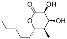 2H-Pyran-2-one, tetrahydro-3,4-dihydroxy-5-methyl-6-pentyl-, (3S,4S,5R,6S)- (9CI) Struktur