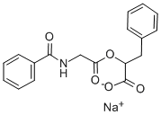 hippuryl-dl-phenyllactic acid sodium salt Struktur