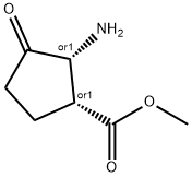 Cyclopentanecarboxylic acid, 2-amino-3-oxo-, methyl ester, cis- (9CI) Struktur