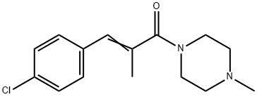 Piperazine, 1-(3-(4-chlorophenyl)-2-methyl-1-oxo-2-propenyl)-4-methyl- Struktur