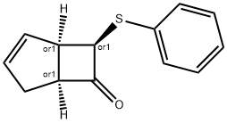 7-Phenylsulfanyl-bicyclo[3.2.0]hept-2-en-6-one (racemic) Struktur