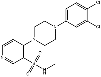 N-Methyl-4-[4-(3,4-dichlorophenyl)piperazin-1-yl]pyridine-3-sulfonamide Struktur