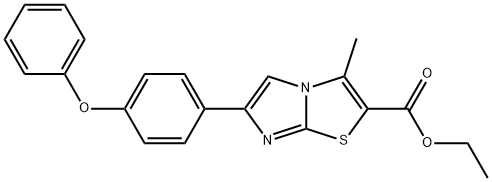 3-METHYL-6-(4-PHENOXYPHENYL)IMIDAZO[2,1-B]THIAZOLE-2-CARBOXYLIC ACID ETHYL ESTER Struktur