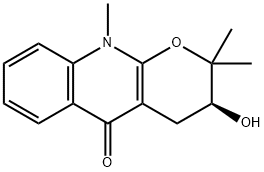 (3S)-2,3,4,10-Tetrahydro-3-hydroxy-2,2,10-trimethyl-5H-pyrano[2,3-b]quinolin-5-one Struktur