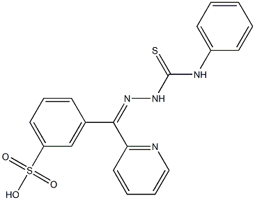 3-[[2-[(Phenylamino)thioxomethyl]hydrazono]-2-pyridinylmethyl]benzenesulfonic acid Struktur