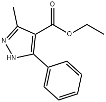 3-METHYL-5-PHENYL-1H-PYRAZOLE-4-CARBOXYLIC ACID ETHYL ESTER Struktur