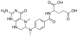 2-[[4-[(2-amino-5-methyl-4-oxo-1,6,7,8-tetrahydropteridin-6-yl)methylamino]benzoyl]amino]pentanedioic acid Struktur