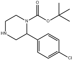 2-(4-CHLOROPHENYL)PIPERAZINE-1-CARBOXYLIC ACID TERT-BUTYL ESTER Struktur