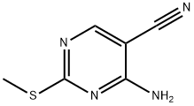 4-氨基-2-(甲基硫代)嘧啶-5-腈 結構式