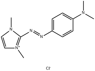 2-[[4-(dimethylamino)phenyl]azo]-1,3-dimethyl-1H-imidazolium chloride Struktur