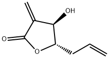 2(3H)-Furanone, dihydro-4-hydroxy-3-methylene-5-(2-propenyl)-, (4R,5S)- (9CI) Struktur