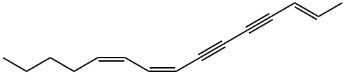 (2E,8Z,10Z)-2,8,10-Pentadecatriene-4,6-diyne Struktur