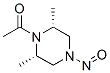 Piperazine,1-acetyl-2,6-dimethyl-4-nitroso-,cis-(9CI) Struktur