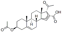 14,21-Cyclo-17.alpha.-pregna-5,20-diene-16.alpha.-carboxylic acid, 17-acetyl-3.beta.-hydroxy-, acetate Struktur