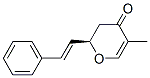 4H-Pyran-4-one,2,3-dihydro-5-methyl-2-[(1E)-2-phenylethenyl]-,(2R)-(9CI) Struktur