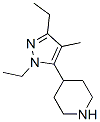 Piperidine, 4-(1,3-diethyl-4-methyl-1H-pyrazol-5-yl)- (9CI) Struktur