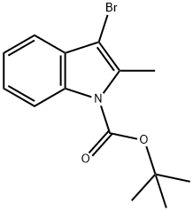 3-BROMO-2-METHYLINDOLE-1-CARBOXYLIC ACID TERT-BUTYL ESTER Struktur