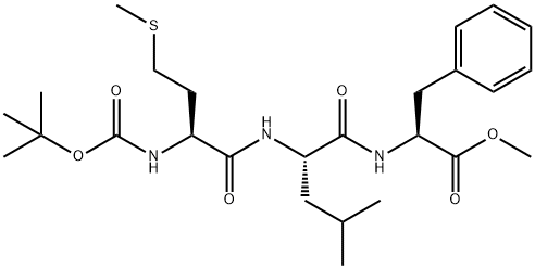 tert-butyloxycarbonyl-methionyl-leucyl-phenylalanine methyl ester Struktur