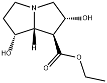 1H-Pyrrolizine-1-carboxylic acid, hexahydro-2,7-dihydroxy-, ethyl ester, [1S-(1alpha,2ba,7ba,7aalpha)]- (9CI) Struktur