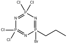 1,3,5,2,4,6-Triazatriphosphorine, 2-bromo-4,4,6,6-tetrachloro-2,2,4,4, 6,6-hexahydro-2-propyl- Struktur