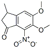 2,3-Dihydro-5,6-dimethoxy-3-methyl-7-nitro-1H-inden-1-one Struktur