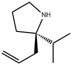 Pyrrolidine, 2-(1-methylethyl)-2-(2-propenyl)-, (R)- (9CI) Struktur