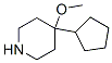 Piperidine, 4-cyclopentyl-4-methoxy- (9CI) Struktur