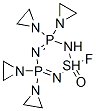 3,3,5,5-Tetrakis(1-aziridinyl)-1-fluoro-3,3,5,5-tetrahydro-1H-1,2,4,6,3,5-thiatriazadiphosphorine 1-oxide Struktur