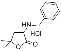 2(3H)-Furanone, dihydro-5,5-dimethyl-3-((phenylmethyl)amino)-, hydroch loride Struktur