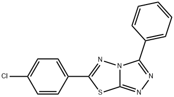 1,2,4-Triazolo(3,4-b)(1,3,4)thiadiazole, 6-(4-chlorophenyl)-3-phenyl- Struktur