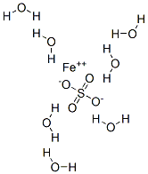 Ferrous sulfate heptahydrate Struktur