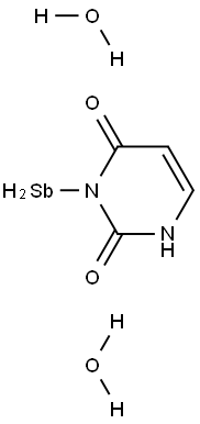 antimony: 1H-pyrimidine-2,4-dione: dihydrate Struktur