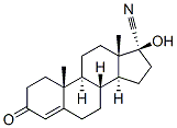 (17alpha)-17-hydroxy-3-oxoandrost-4-ene-17-carbonitrile Structure