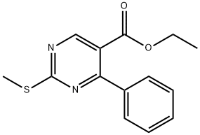 Ethyl 2-(methylthio)-4-phenylpyrimidine-5-carboxylate Struktur