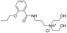 bis(2-hydroxyethyl)-[3-[(2-propoxybenzoyl)amino]propyl]azanium chlorid e Struktur