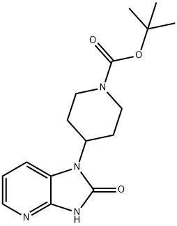 4-(2,3-Dihydro-2-oxo-1H-imidazo[4,5-b]pyridin-1-yl)-1-piperidinecarboxylic acid 1,1-dimethylethyl ester Struktur