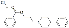 3-(4-phenyl-1-piperidyl)propyl benzoate hydrochloride Struktur