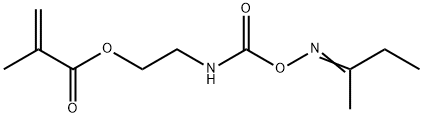 2-Propenoic acid, 2-methyl-, 2-(1-methylpropylidene)aminooxycarbonylaminoethyl ester Struktur