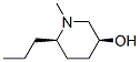 3-Piperidinol, 1-methyl-6-propyl-, (3S-cis)- (9CI) Struktur