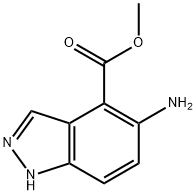 5-AMINO 1H-INDAZOLE-4-CARBOXYLIC ACID METHYL ESTER Struktur