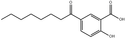 2-Hydroxy-5-octanoylbenzoic acid Struktur