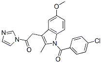 1-(4-chlorobenzoyl)-3-(2-(1H-imidazol-1-yl)-2-oxoethyl)-5-methoxy-2-methyl-1H-indole Struktur