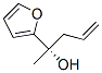 2-Furanmethanol,alpha-methyl-alpha-2-propenyl-,(alphaS)-(9CI) Struktur