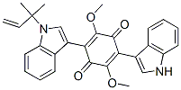 2-(1H-Indol-3-yl)-5-[1-(1,1-dimethyl-2-propenyl)-1H-indol-3-yl]-3,6-dimethoxy-2,5-cyclohexadiene-1,4-dione Struktur