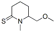 2-Piperidinethione,  6-(methoxymethyl)-1-methyl- Struktur