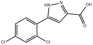 5-(2,4-二氯苯基)-4H-吡唑-3-羧酸, 78874-27-8, 結構式