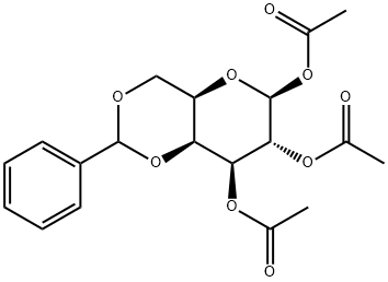 4,6-Di-O-benzylidene-1,2,3-tri-O-acetyl-β-D-galactopyranose Struktur