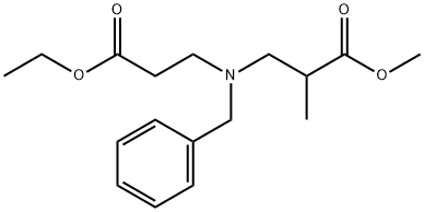 ethyl N-(3-methoxy-2-methyl-3-oxopropyl)-N-(phenylmethyl)-beta-alaninate Struktur