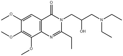 4(3H)-Quinazolinone,  3-[3-(diethylamino)-2-hydroxypropyl]-2-ethyl-6,7,8-trimethoxy- Struktur